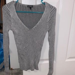 Express fitted v-neck sweater